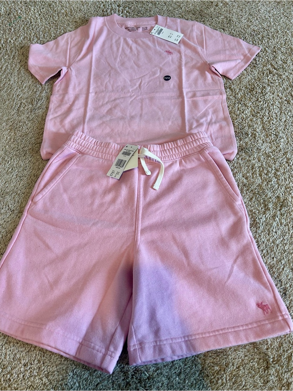 abercrombie kids Pink Short Set with Logo size 11/12
